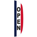 "OPEN" Flag 3' x 12' Stationary Message Flutter Flag